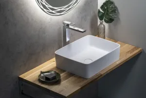 Umývadlo THIN na dosku, Rockstone, 50x37 cm, biele matné WN321