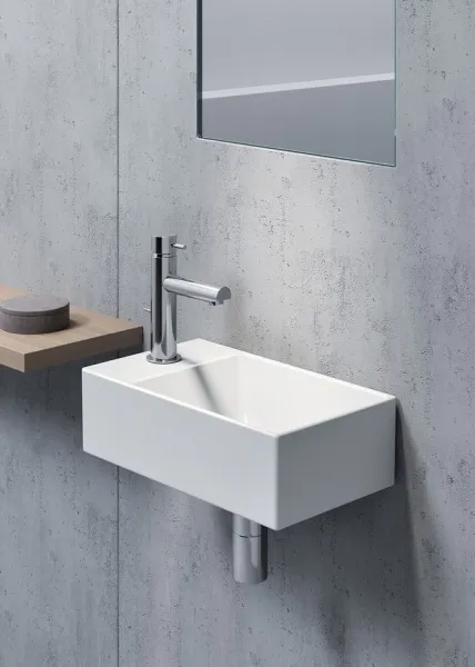 GSI - KUBE X keramické umývadlo 40x23cm, pravé/ľavé, biela ExtraGlaze 9484111