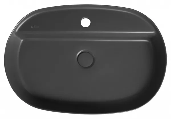 ISVEA - INFINITY OVAL keramické umývadlo na dosku, 60x40cm, antracit 10NF65060-2C