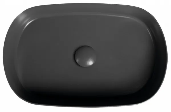 Keramické umývadlo INFINITY OVAL na doske, 55x36cm, antracit 10NF65055-2C
