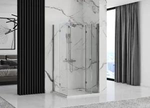 Sprchová kabína Rea Fold N2 transparentná, velikost 80x90