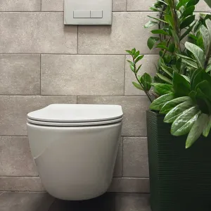 REA - Závesná WC misa vrátane sedátka Carlo Mini Tornado Rimless Slim N REA-C1259