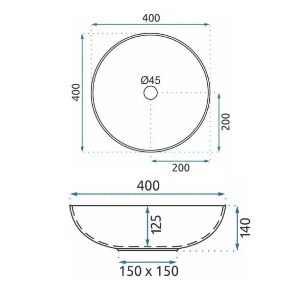 REA - Umývadlo na dosku Aztec REA-U7501