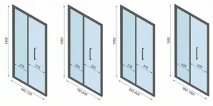 REA Sprchovací kút Rapid Fold II, velikost 90x80