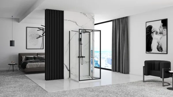 REA Sprchovací kút Rapid Fold II, velikost 90x80