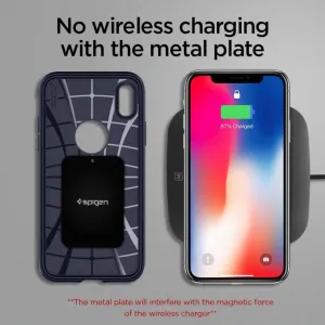 Univerzálna sada kovových montážnych dosiek pre magnetické nosiče na auto, Spigen Kuel A210, čierna