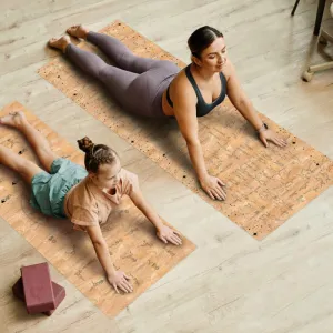 INSPIO podložka na cvičenie, korková karimatka s praktickými cvikmi na cvičenie doma