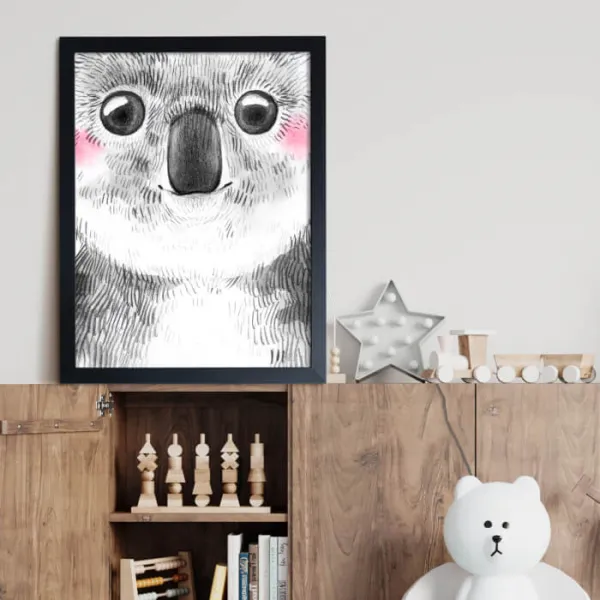 Dekorácie do detskej izby - Obraz koala