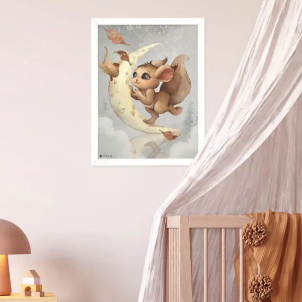 Obraz s rámom pre deti - Čarovný mesiačik