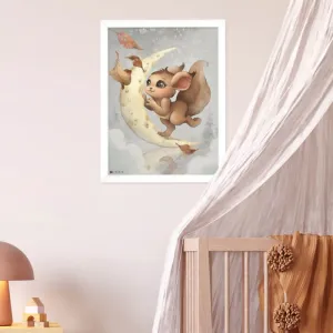 Obraz s rámom pre deti - Čarovný mesiačik