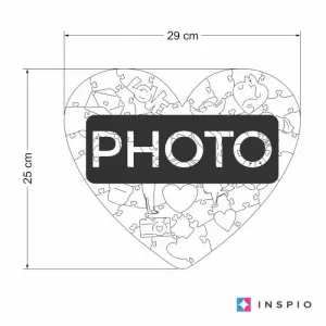 Puzzle z fotky v tvare Srdca