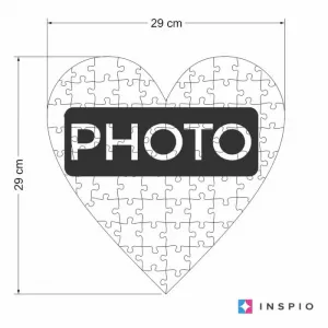 SRDCE puzzle z fotky - valentínsky darček