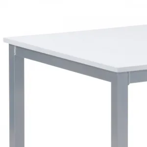Minimalistický jedálenský stôl, šedo-biela, 110 x 70 x 75 cm