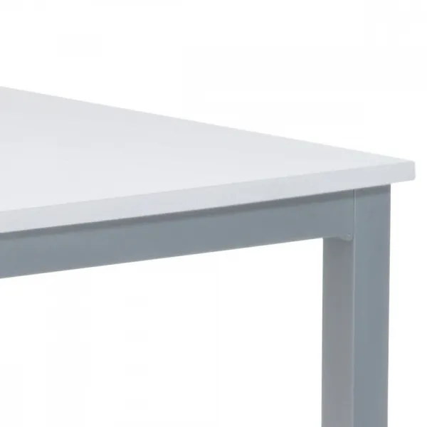 Minimalistický jedálenský stôl, šedo-biela, 110 x 70 x 75 cm