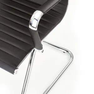Konferenčné kreslo PRESTIGE SKID Halmar Čierna