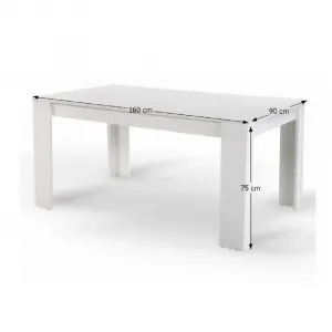 Jedálenský stôl TOMY NEW Tempo Kondela 140x80x75 cm