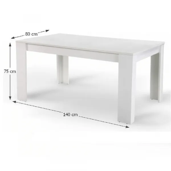 Jedálenský stôl TOMY NEW Tempo Kondela 140x80x75 cm