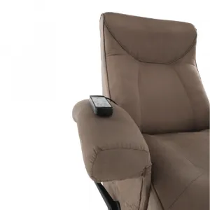 Relaxačné elektrické kreslo SUAREZ Tempo Kondela Sivohnedá taupe