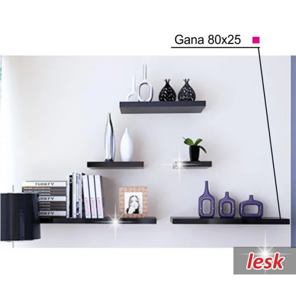 Nástenná polička GANA 80x25 Tempo Kondela