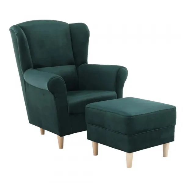 Kreslo s taburetom ASTRID Tempo Kondela Patchwork M1