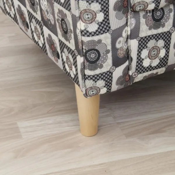 Kreslo s taburetom ASTRID Tempo Kondela Patchwork M1