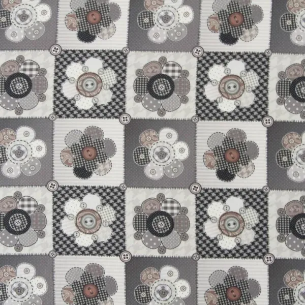Kreslo s taburetom ASTRID Tempo Kondela Patchwork M1