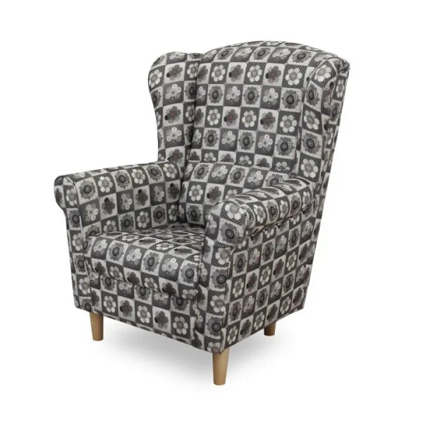 Kreslo s taburetom ASTRID Tempo Kondela Patchwork M1