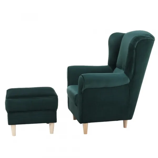 Kreslo s taburetom ASTRID Tempo Kondela Patchwork M1