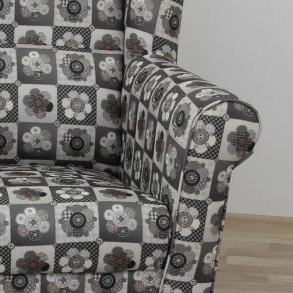 Kreslo s taburetom ASTRID Tempo Kondela Patchwork M1