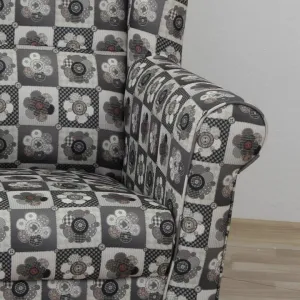 Kreslo s taburetom ASTRID Tempo Kondela Patchwork M1