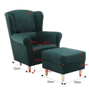 Kreslo s taburetom ASTRID Tempo Kondela Patchwork M1