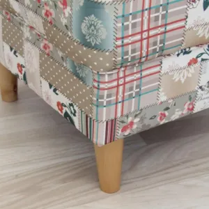 Kreslo s taburetom ASTRID Tempo Kondela Patchwork M1