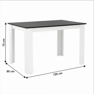 Jedálenský stôl 120x80 KRAZ Tempo Kondela Dub sonoma