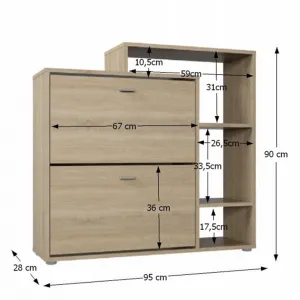 Botník dvojradový IZABELA Tempo Kondela Biela