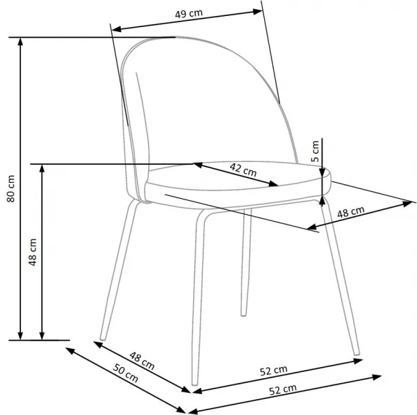 HALMAR Designová stolička Zyonne tmavomodrá