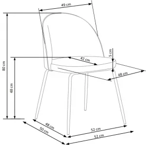 HALMAR Designová stolička Zyonne tmavomodrá