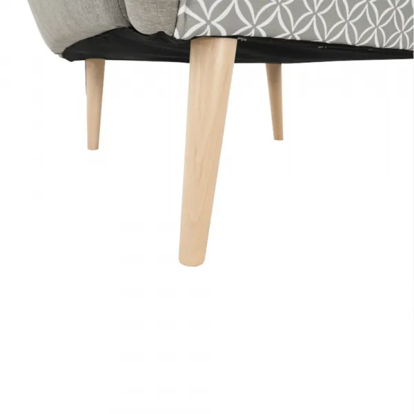 Dizajnové kreslo, látka, capuccino/vzor, BELEK