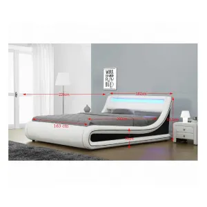 Manželská posteľ s LED osvetlením MANILA NEW Tempo Kondela 183 x 200 cm