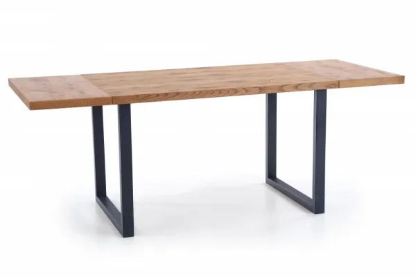 HALMAR Rozkladací jedálenský stôl Horus svetlý dub/čierna