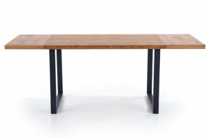 HALMAR Rozkladací jedálenský stôl Horus svetlý dub/čierna