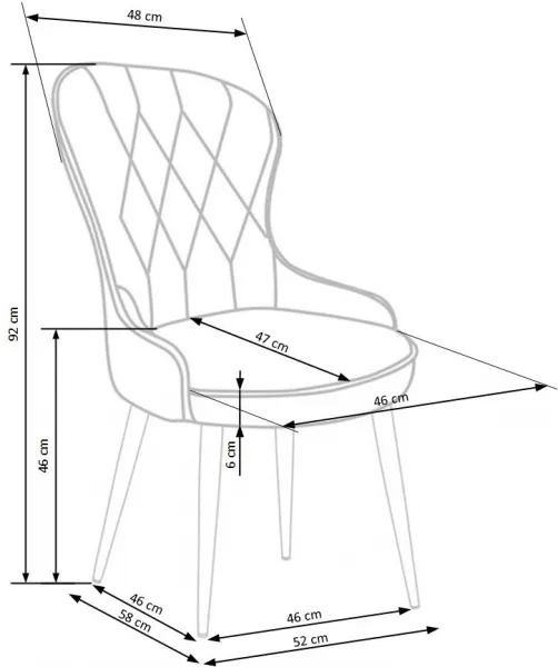Jedálenská stolička K366 Halmar Bordó