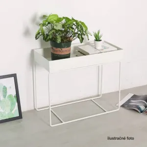 Multifunkčný kovový kvetináč INDIZE TYP 3 Tempo Kondela Biela