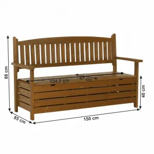 Záhradná lavička AMULA s úložným priestorom Tempo Kondela Hnedá