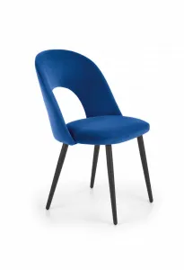 Jedálenská stolička K384 zamat / čierna Halmar