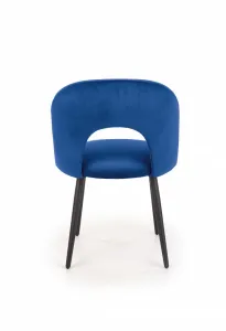 Jedálenská stolička K384 zamat / čierna Halmar