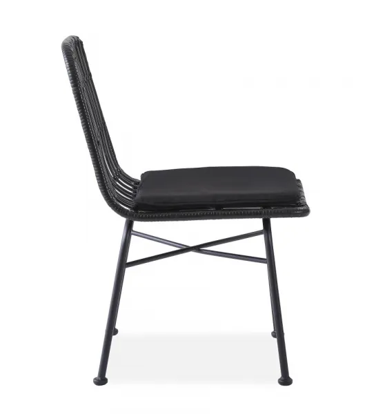 Záhradná stolička K401 Halmar Čierna