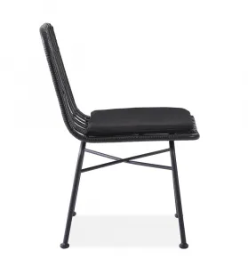 Záhradná stolička K401 Halmar Čierna