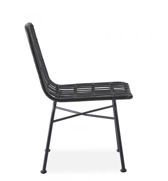 Záhradná stolička K401 Halmar Čierna
