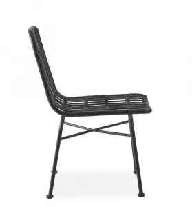 Záhradná stolička K401 Halmar Čierna
