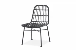 Záhradná stolička K401 Halmar Čierna
